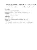 Tải Đề kiểm tra học kì 2 môn Ngữ Văn lớp 8 năm 2013 trường THCS Hồ Tùng Mậu - Đề thi học kì 2 lớp 8 môn Văn có đáp án