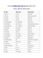 Tải Từ vựng Unit 4 lớp 10: Special Education - Từ vựng tiếng Anh 10 Unit 4 Special Education đầy đủ nhất
