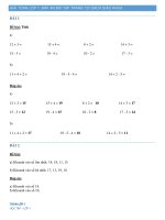 Giải toán lớp 1: Đáp án bài tập trang 125 sách giáo khoa