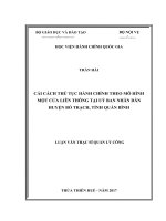 Cải cách thủ tục hành chính theo mô hình một cửa liên thông tại ủy ban nhân dân huyện bố trạch, tỉnh quảng bình 