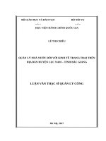Quản lý nhà nước đối với kinh tế trang trại trên địa bàn huyển lục nam   tỉnh bắc giang 