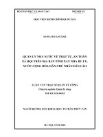 (Luận văn thạc sĩ) quản lý nhà nước về trật tự, an toàn xã hội trên địa bàn tỉnh xay nha bu ly, nước cộng hòa dân chủ nhân dân lào 