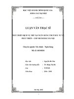 (Luận văn thạc sĩ) phát triển dịch vụ thẻ tại ngân hàng TMCP đầu tư và phát triển   chi nhánh bắc hà nội 