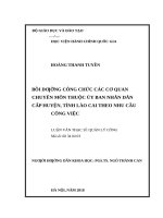 Bồi dưỡng công chức các cơ quan chuyên môn thuộc ủy ban nhan dân cấp huyện, tỉnh lào cai theo nhu cầu công việc 