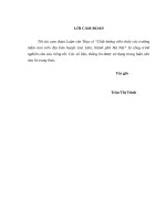 Chất lượng viên chức các trường mầm non trên địa bàn huyện gia lâm, thành phố hà nội 