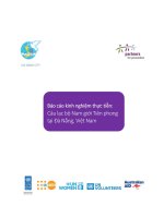 Báo cáo kinh nghiệm thực tiễn: Câu lạc bộ Nam giới Tiên phong tại Đà Nẵng, Việt Nam