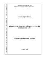 Rèn luyện kỹ năng đọc hiểu truyền thuyết cho học sinh lớp 6 