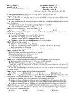 ĐỀ KTRA hóa 8 HKI   NH 20 21