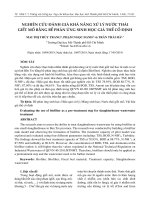 Nghiên cứu đánh giá khả năng xử lý nước thải giết mổ bằng bể phản ứng sinh học giá thể cố định