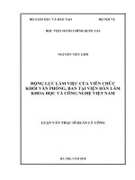 Động lực làm việc của viên chức khối văn phòng, ban tại viện hàn lâm khoa học và công nghệ việt nam 