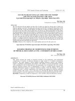 Xây dựng hồ sơ năng lực sinh viên tốt nghiệp chuyên ngành Giáo dục thể chất tại trường Đại học sư phạm - Đại học Thái Nguyên