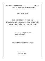 Đặc điểm dịch tễ học và ứng dụng mô hình toán học để dự báo bệnh tiêu chảy tại tỉnh hà tĩnh TT 