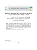 Phân tích thực trạng việc sử dụng thuốc tại Khoa Bệnh Nhiệt đới – Bệnh viện E từ tháng 10/2019 đến hết tháng 3/2020
