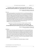 Ứng dụng công nghệ GIS xây dựng bản đồ chất lượng môi trường không khí khu vực thành phố Lào Cai, tỉnh Lào Cai