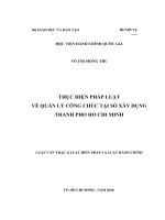 Thực hiện pháp luật về quản lý công chức tại sở xây dựng thành phố hồ chí minh001 