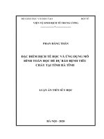 Đặc điểm dịch tễ học và ứng dụng mô hình toán học để dự báo bệnh tiêu chảy tại tỉnh hà tĩnh 
