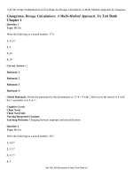 Test bank for dosage calculations a multi method approach by giangrasso 