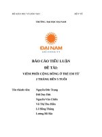 Tiểu luận VPCĐ 2 tháng 5 tuổi chuẩn