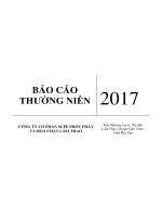 BÁO CÁO THƯỜNG NIÊN 2017 CÔNG TY CỔ PHẦN SUPE PHỐT PHÁT VÀ HÓA CHẤT LÂM THAO