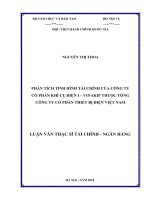 Phân tích tình hình tài chính của công ty cổ phần khí cụ điện i   vinakip thuộc tổng công ty cổ phần thiết bị điện việt nam 