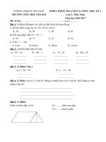 Tải Đề thi học kì 1 môn Toán lớp 2 trường Tiểu học Gio Hải, Quảng Trị năm học 2016 - 2017 - Đề kiểm tra học kì I lớp 2 môn Toán