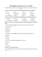 Tải Trắc nghiệm từ vựng Unit 3 lớp 10 : Music - Bài tập từ vựng Unit 3 lớp 10 có đáp án