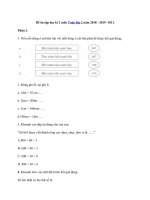 Tải Đề ôn tập học kì 2 môn Toán lớp 2 năm 2018 - 2019 - Đề 2 - Đề thi học kì 2 lớp 2 môn Toán