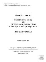BÁO CÁO CUỐI KỲ NGHIÊN CỨU SƠ BỘ VỀ DỰ ÁN XÂY DỰNG HẠ TẦNG CẢNG LẠCH HUYỆN, VIỆT NAM