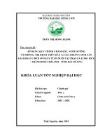 Áp dụng quy trình chăm sóc, nuôi dưỡng và phòng, trị bệnh cho đàn gà isa brown sinh sản giai đoạn 1 đến 49 ngày tuổi nuôi tại trại gà long huy, thành phố chí linh, tỉnh hải dương 