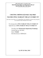 CHƯƠNG TRÌNH GIÁO DỤC ĐẠI HỌC NGÀNH CÔNG NGHỆ KỸ THUẬT CƠ ĐIỆN TỬ