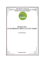 HƯỚNG DẪN CÁCH TRÌNH BÀY KHÓA LUẬN TỐT NGHIỆP
