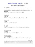 Tải Đề thi học kì 1 lớp 9 môn Tiếng Anh có file nghe năm 2020 số 1 - Đề thi tiếng Anh lớp 9 học kì 1 có file nghe + đáp án