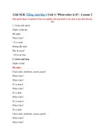 Tải Giải SGK Tiếng Anh lớp 1 Unit 2: What’s this? - Lesson 2 - Tiếng Anh lớp 1 Unit 2: What's this?