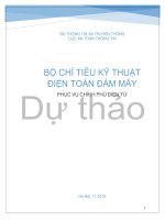 BỘ CHỈ TIÊU KỸ THUẬT ĐIỆN TOÁN ĐÁM MÂY