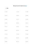 Tải Bài tập Toán cho bé chuẩn bị vào lớp 1 - Tài liệu chuẩn bị cho trẻ vào lớp 1 môn Toán