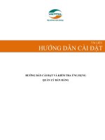 HƯỚNG DẪN CÀI ĐẶT VÀ KIỂM TRA ỨNG DỤNG QUẢN LÝ BÁN HÀNG