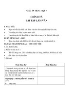 Tải Giáo án Tiếng Việt 3 tuần 6: Chính tả - nghe - viết: Bài tập làm văn - Giáo án Chính tả lớp 3