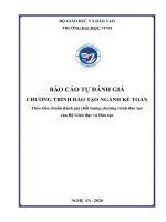 TRƯỜNG ĐẠI HỌC VINH. BÁO CÁO TỰ ĐÁNH GIÁ CHƯƠNG TRÌNH ĐÀO TẠO NGÀNH KẾ TOÁN