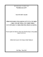 TÍNH TOÁN KHẢ NĂNG KHÁNG NỨT CỦA CẤU KIỆN CHỊU UỐN BÊ TÔNG CỐT THÉP THEO TCVN 5574:2012 VÀ THEO PHƯƠNG PHÁP GẦN ĐÚNG.TÓM TẮT LUẬN VĂN THẠC SĨ KỸ THUẬT