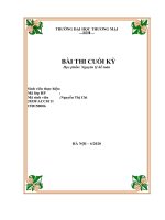 bài thi cuối kỳ học phần nguyên lý kế toán đề tài nội dung chứng từ kế toán, vận dụng trong khâu bán vàthu tiền hàng quy tắc luân chuyển chứng từ