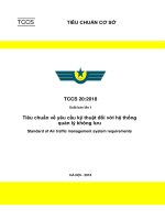 Tiêu chuẩn về yêu cầu kỹ thuật đối với hệ thống quản lý không lưu