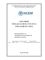 GIÁO TRÌNH  tổng quan chung về ô tô