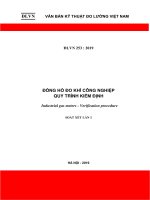 ĐỒNG HỒ ĐO KHÍ CÔNG NGHIỆP QUY TRÌNH KIỂM ĐỊNH