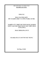 NGHIÊN CỨU THIẾT KẾ LÕI IP MẠNG NƠ-RON NHÂN TẠO CHO NHẬN DẠNG MẪU TRÊN PHẦN CỨNG FPGA. Chủ nhiệm đề tài: TS. HUỲNH VIỆT THẮNG