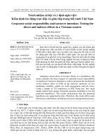 Trách nhiệm xã hội và ý định nghỉ việc: Kiểm định tác động trực tiếp và gián tiếp trong bối cảnh Việt Nam
