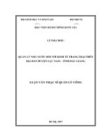 Quản lý nhà nước đối với kinh tế trang trại trên địa bàn huyển lục nam   tỉnh bắc giang 