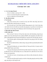 Tải Kế hoạch dạy thêm môn tiếng Anh lớp 9 mới thí điểm năm 2019 - 2020 - Phân phối chương trình dạy thêm Anh 9 thí điểm cả năm