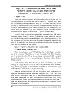 Hiệu lực tác dụng của chế phẩm thuốc tiêm fentanyl nghiên cứu bào chế trong nước