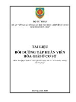 TÀI LIỆU BỒI DƯỠNG TẬP HUẤN VIÊN HÒA GIẢI Ở CƠ SỞ