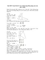 Tải Giải bài tập SBT Toán 8 bài 8: Các trường hợp đồng dạng của tam giác vuông - Giải bài tập môn Toán Hình học lớp 8